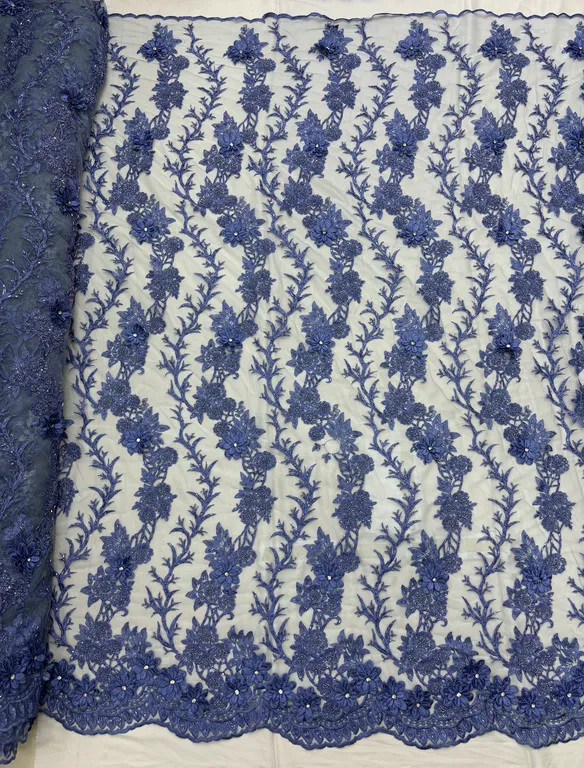 New designer imported beads work net fabrics DN-pure handwork applique