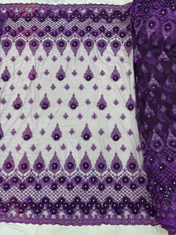 New designer imported beads work net fabrics DN-pure handwork