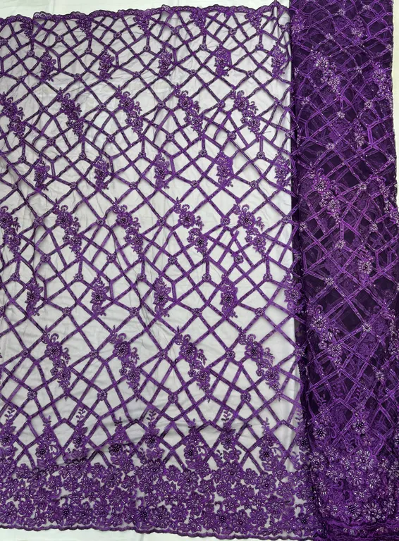 New designer imported beads work net fabrics DN-pure handwork zaal
