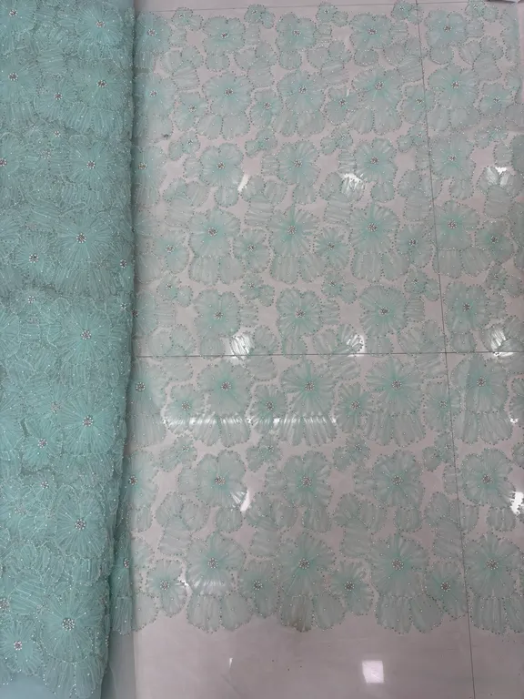 New designer imported Ribbon with beads work net fabrics DN-single ton ribbon