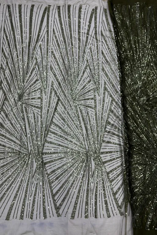 New designer imported beads work net fabrics DN-tone to tone geometric