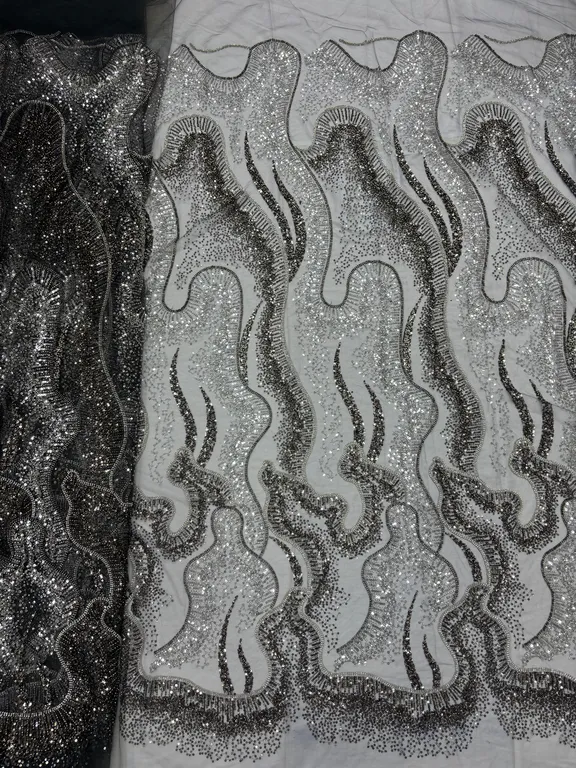 New designer imported beads work net fabrics DN-1010/D1