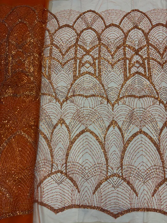New designer imported beads work net fabrics DN-tone to tone taj