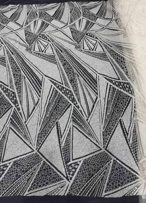New designer imported beads work net fabrics