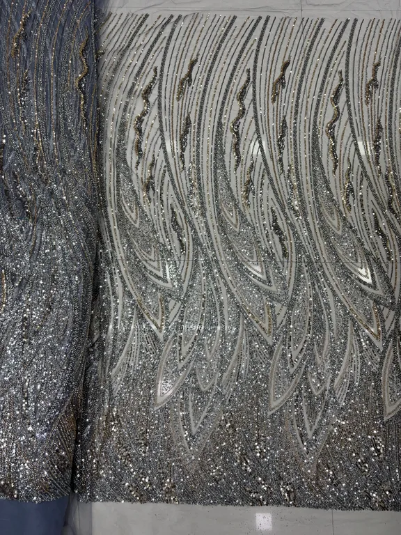New designer imported beads work net fabrics DN-1010/D5
