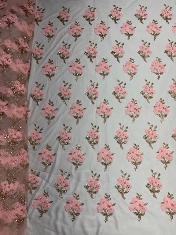 New designer imported ribbon beads work net fabrics D/N-88343