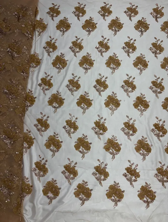 New designer imported ribbon beads work net fabrics D/N-88343