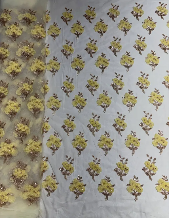 New designer imported ribbon beads work net fabrics D/N-88343