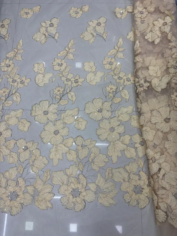 New designer imported ribbon handwork net fabrics 