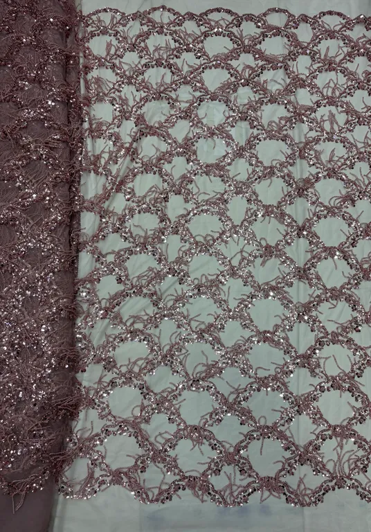 New designer imported Hanging beads work net fabrics DN-5474 