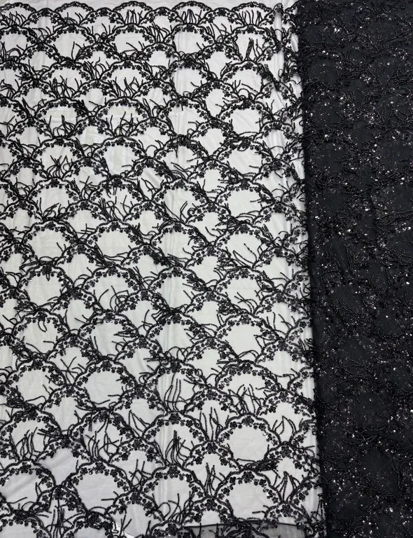 New designer imported Hanging beads work net fabrics DN-5474 