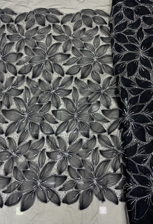 New designer imported net ribbon with beads work net fabrics DN-5930/D2