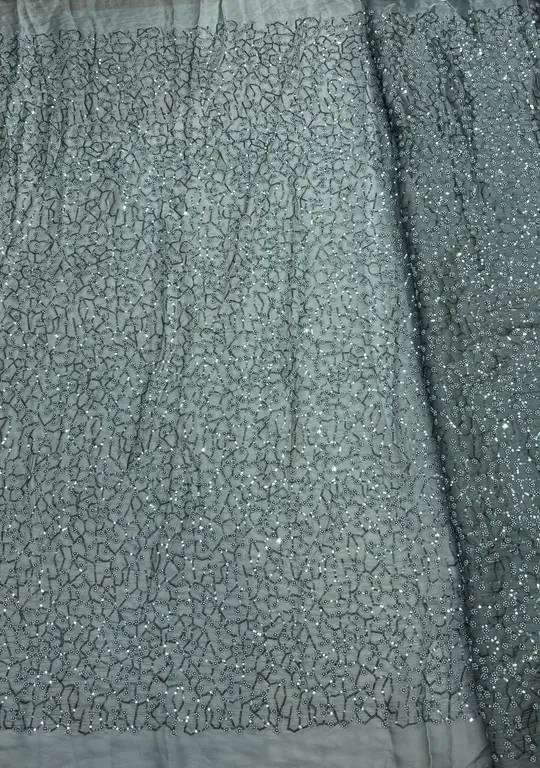 New designer imported beads work on organza fabrics DN-602705/D1