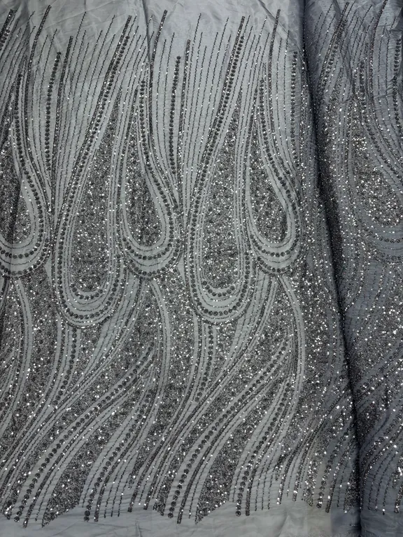 New designer imported beads work Organza fabrics DN-602705/D3