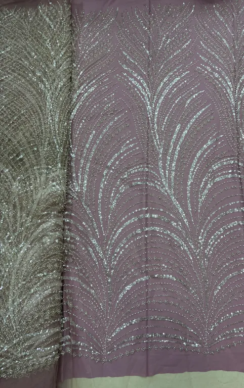 New designer imported beads work net fabrics DN- beads leheriya