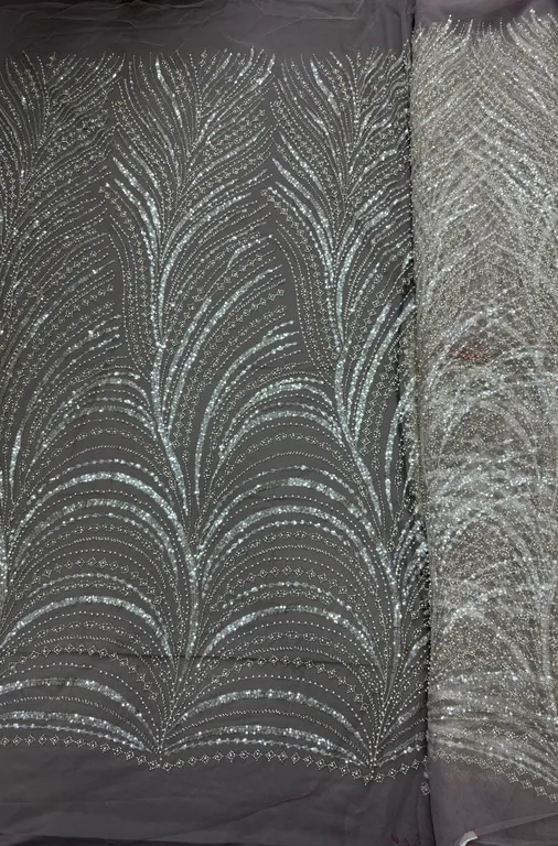 New designer imported beads work net fabrics DN- beads leheriya