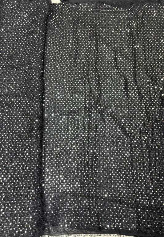 New designer imported chiffon sequence work fur fabrics