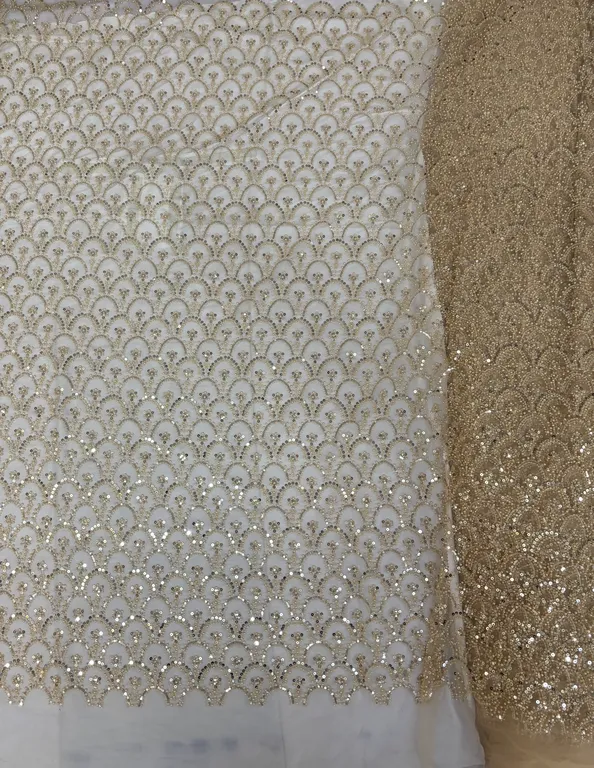 New designer imported beads work net fabrics DN-chota moon tone to tone