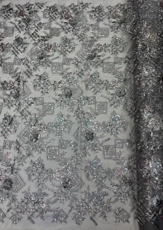 New designer imported applique with sequence work net fabrics DN-D58