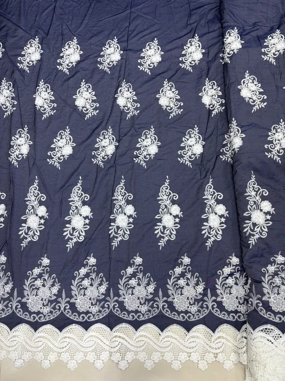 New designer imported cotton cutwork fabrics