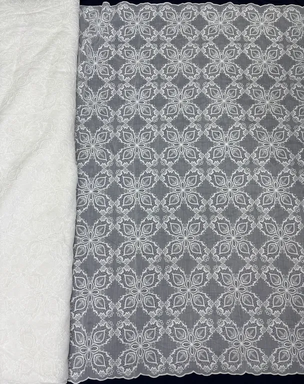 New designer imported cotton cutwork fabrics DN-dyeable cutwork 2