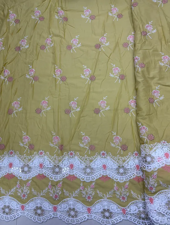  New designer imported cotton cutwork fabrics DN- PC cotton/D5