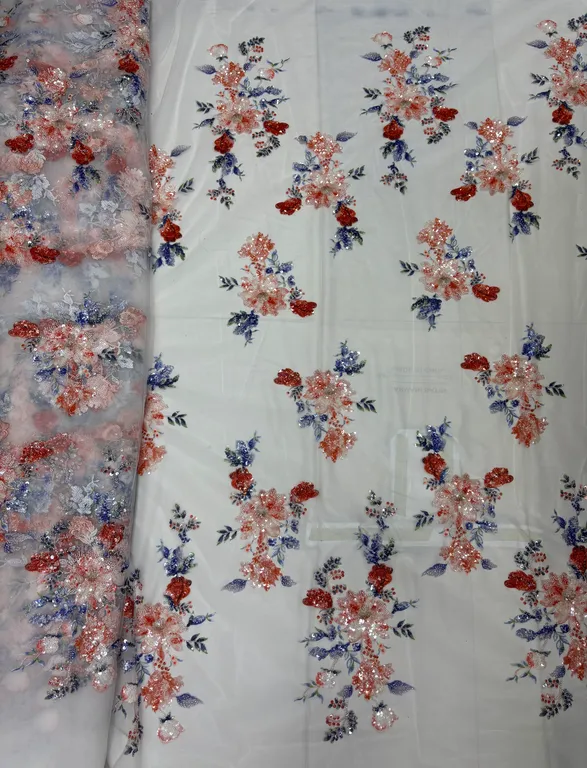 New designer imported multicolour beads work net fabrics DN- G3407